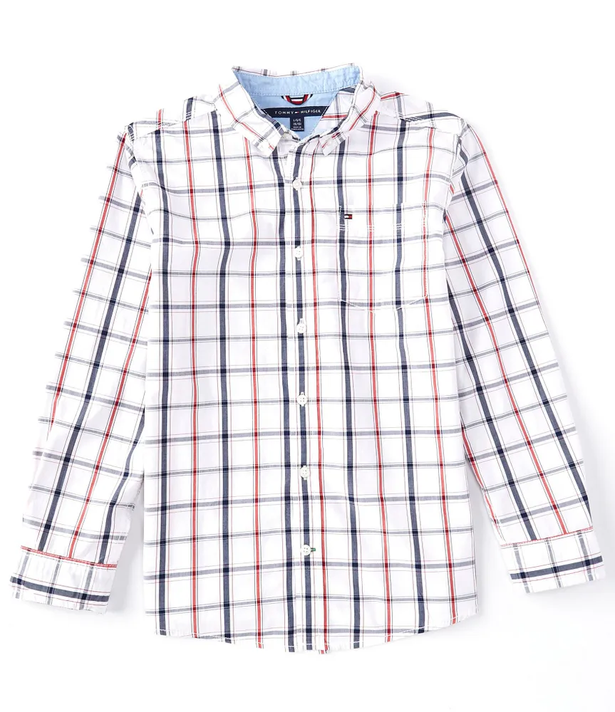 Tommy Hilfiger Big Boys 8-20 Long-Sleeve Samuel Plaid Shirt