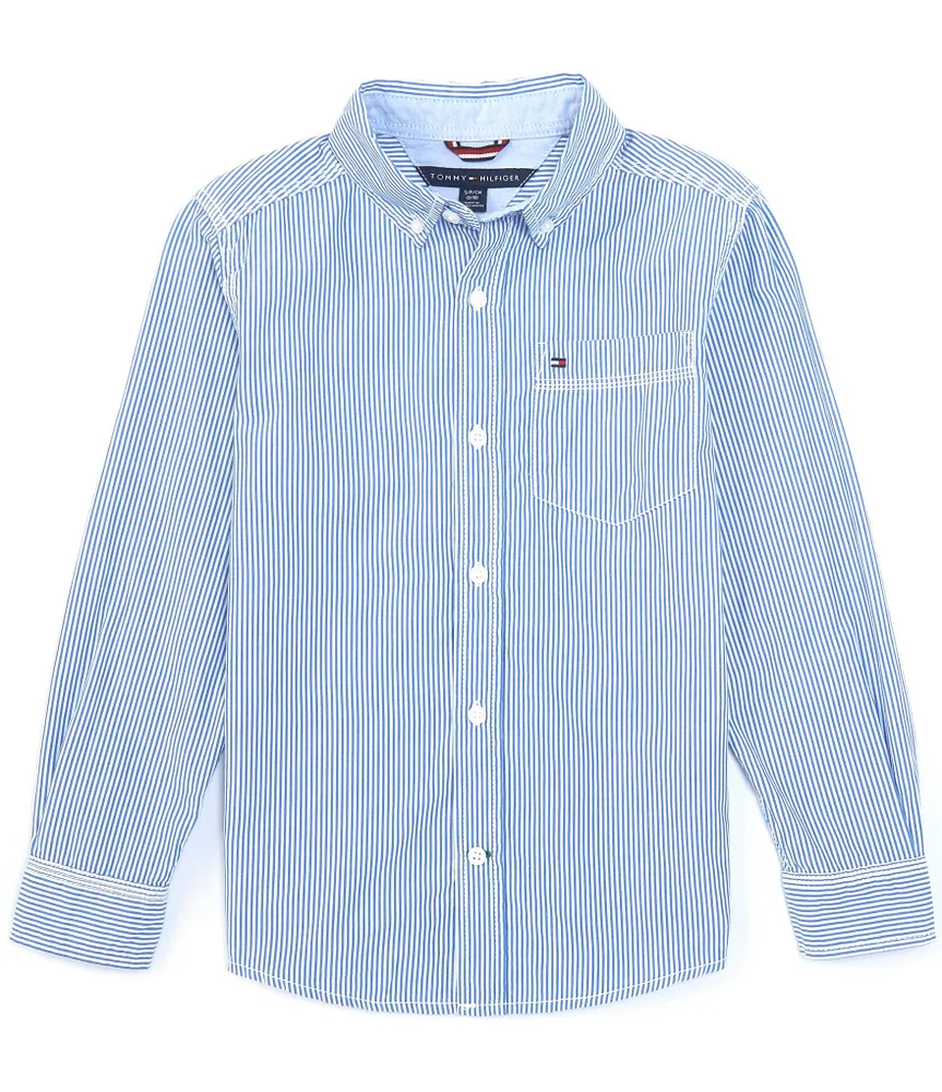 Tommy Hilfiger Big Boys 8-20 Long-Sleeve Fred Button-Front Shirt