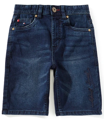 Tommy Hilfiger Big Boys 8-20 Script Logo Denim Shorts