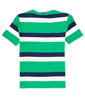 Tommy Hilfiger Big Boys 8-20 Short Sleeve Bold Stripe Varsity T-Shirt