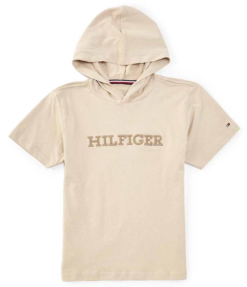 Tommy Hilfiger Big Boys 8-20 Short Sleeve Hilfiger Hooded T-Shirt