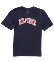 Tommy Hilfiger Big Boys 8-20 Short Sleeve Hilfiger Motif T-Shirt