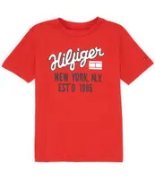 Tommy Hilfiger Big Boys 8-20 Short Sleeve Scripted Graphic T-Shirt