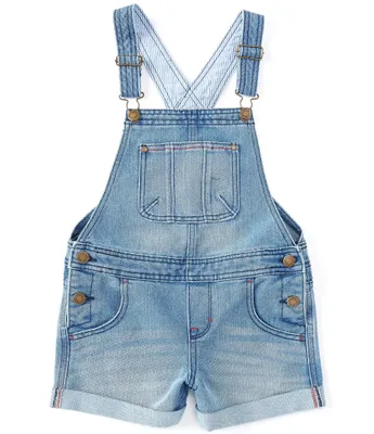 Tommy Hilfiger Big Girls 7-16 Cuffed Hem Denim Shortall Romper