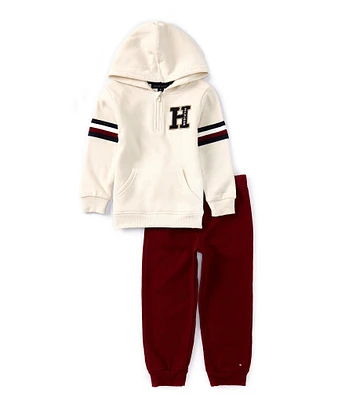 Tommy Hilfiger Little Boys 2T-4T Long Sleeve Hooded Fleece Jacket & Solid Fleece Jogger Pants