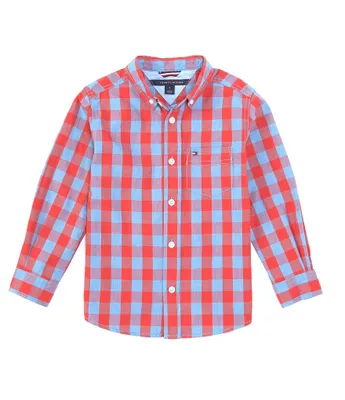 Tommy Hilfiger Little Boys 2T-7 Long-Sleeve Plaid Button-Front Shirt