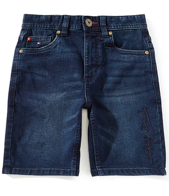 Tommy Hilfiger Little Boys 2T-7 Script Logo Denim Shorts