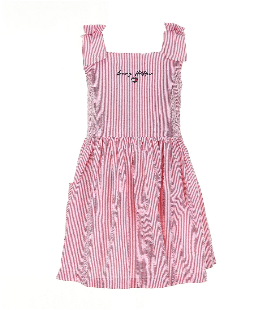Tommy Hilfiger Little Girls 2T-4T Seersucker Romper