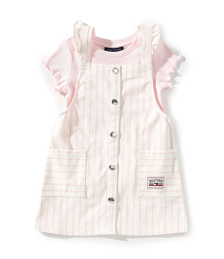 Tommy Hilfiger Little Girls 2T-4T Top & Stripe Jumper Set