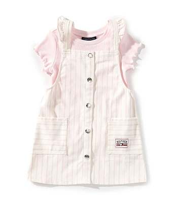 Tommy Hilfiger Little Girls 2T-4T Top & Stripe Jumper Set