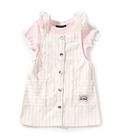 Tommy Hilfiger Little Girls 2T-4T Top & Stripe Jumper Set
