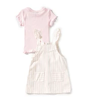 Tommy Hilfiger Little Girls 2T-4T Top & Stripe Jumper Set