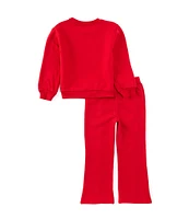 Tommy Hilfiger Little Girls 2T-6X Pullover Crewneck Sweater & Straight Flare Leg Pants Set