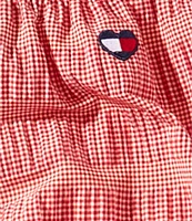 Tommy Hilfiger Little Girls 2T-6X Short-Sleeve Gingham Printed Top & Matching Shorts 2-Piece Set