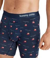 Tommy John Cool Cotton Navy Gondola 6#double; Inseam Boxer Briefs