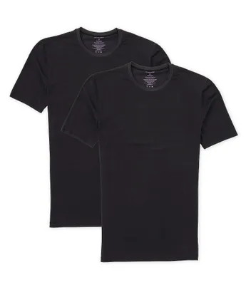 Tommy John Cool Cotton Short Sleeve Slim Fit Undershirt Solid 2-Pack