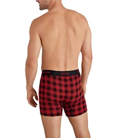 Tommy John Second Skin Buffalo Check 6#double; Inseam Boxer Briefs