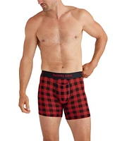 Tommy John Second Skin Buffalo Check 6#double; Inseam Boxer Briefs