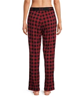 Tommy John Second Skin Checkered Print Knit Front Pocket Holiday Pajama Pant