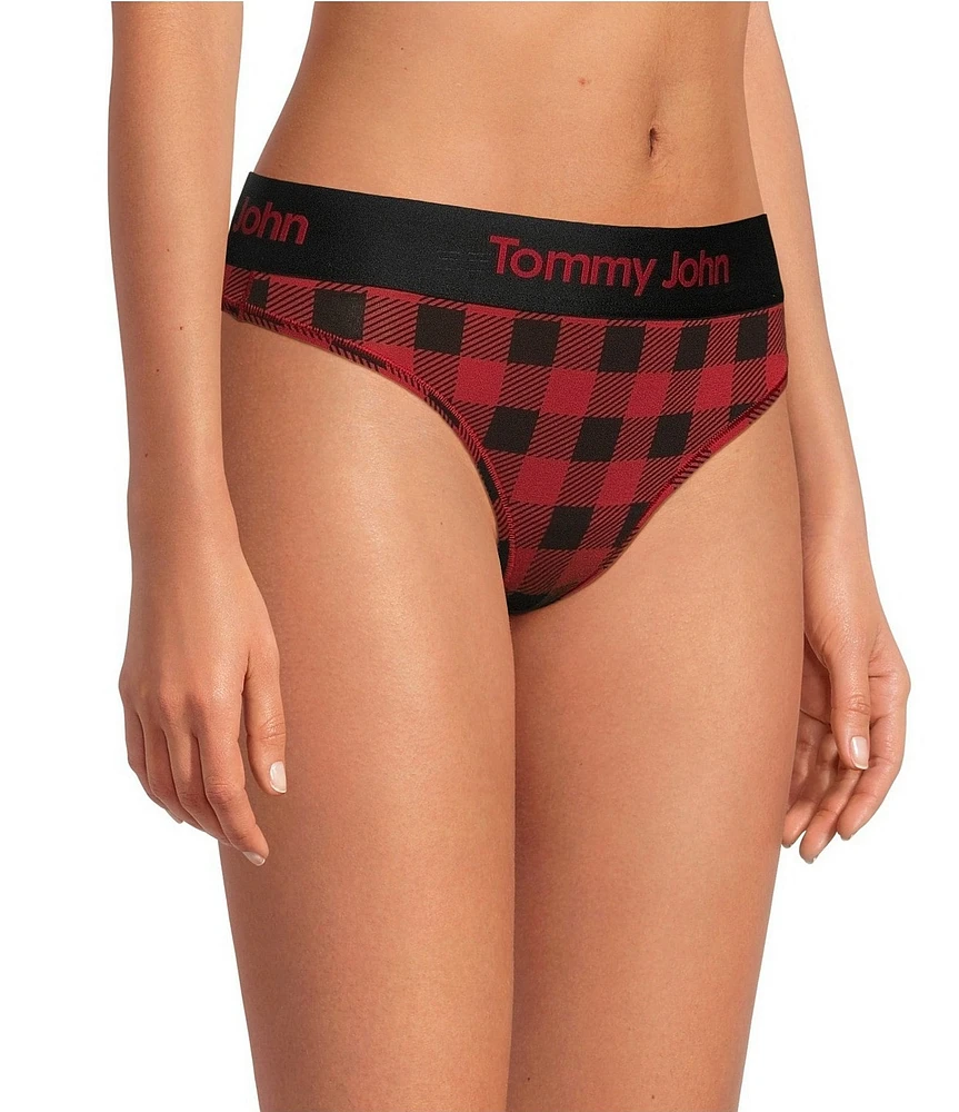 Tommy John Second Skin Checkered Thong