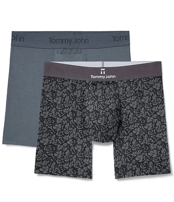 Tommy John Second Skin Etched Bud 6#double; Inseam Boxer Briefs 2-Pack