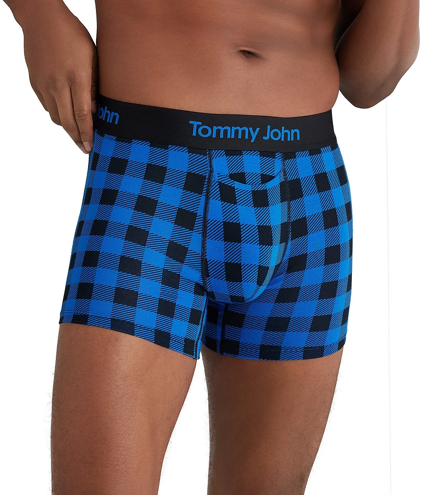 Tommy John Second Skin Holiday Plaid 4#double; Inseam Trunks