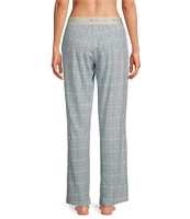 Tommy John Second Skin Plaid Print Knit Front Pocket Holiday Pajama Pant