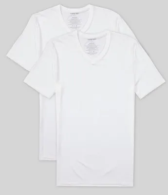 Tommy John Second Skin Short Sleeve Slim Fit V Neck T-Shirts 2-Pack