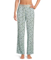 Tommy John Second Skin Tree Print Knit Front Pocket Holiday Pajama Pant