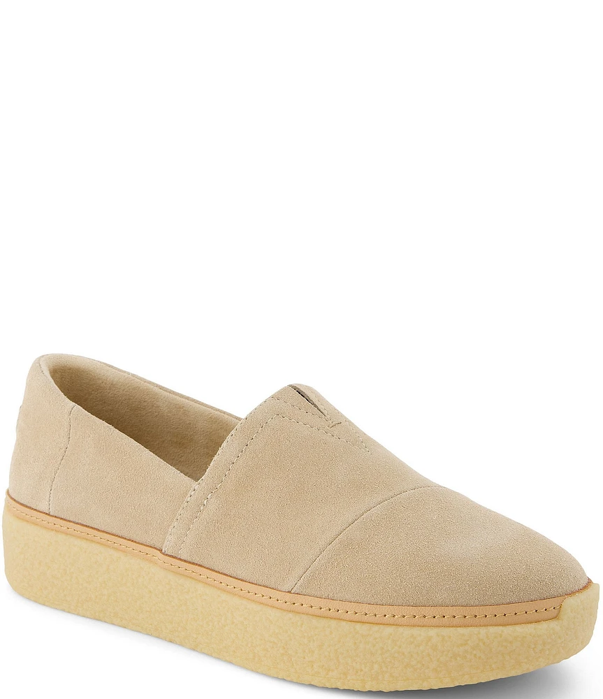 TOMS Adelaide Suede Platform Slip Ons