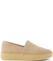 TOMS Adelaide Suede Platform Slip Ons