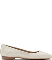 TOMS Briella Metallic Suede Ballet Flats