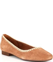 TOMS Briella Suede Deco Stitch Ballet Flats