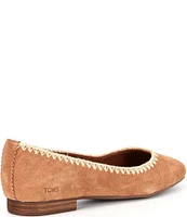 TOMS Briella Suede Deco Stitch Ballet Flats