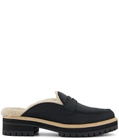 TOMS Cara Faux Fur Lined Lug Loafer Mules