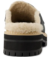 TOMS Cara Faux Fur Lined Lug Loafer Mules