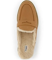 TOMS Cara Faux Fur Lined Lug Loafer Mules