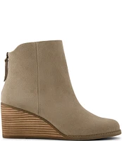 TOMS Casey Suede Wedge Booties