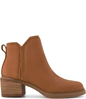 TOMS Hailey Water Resistant Nubuck Suede Block Heel Booties