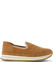 TOMS Jocely Suede Deco Stitch Slip On Espadrille Sneakers