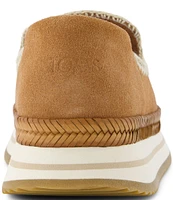 TOMS Jocely Suede Deco Stitch Slip On Espadrille Sneakers