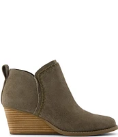 TOMS Kaia Suede Wedge Booties