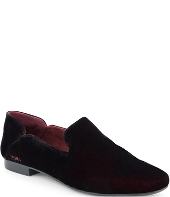 TOMS Lara Velvet Flat Loafers