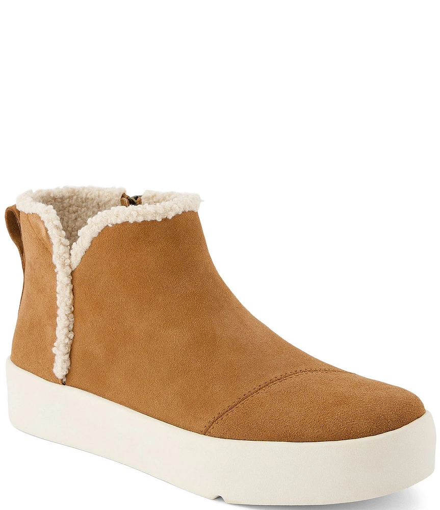 TOMS Verona Mid Suede Faux Fur Sneaker Booties