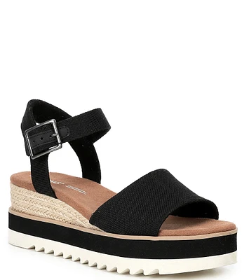 TOMS Diana Espadrille Platform Wedges