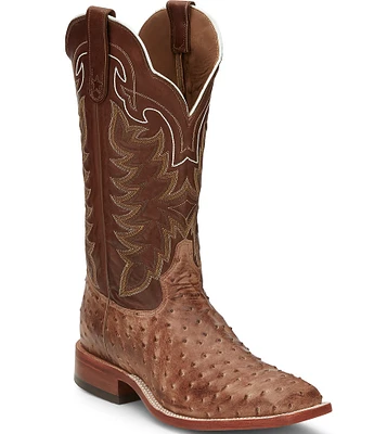 Tony Lama Men's Hays 13#double; Full Ostrich Quill Western Boots