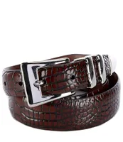 Torino Leather Company Italian Alligator Embossed Leather Belt