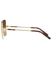 Tory Burch Women's 0TY6097 55mm Gradient Gold Polarized Square Sunglasses