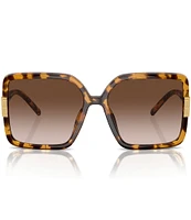 Tory Burch Women's TY9075U 57mm Tortoise Square Sunglasses