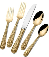 Towle Silversmiths Contessina Gold 20-Piece Stainless Steel Flatware Set, Service for 4